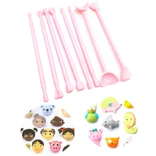 8 шт./компл. Торт Инструменты для гравировки милый розовый для помадки, печенья, сахара морщин скульптурная группа формирование выпечки DIY инструменты плесень