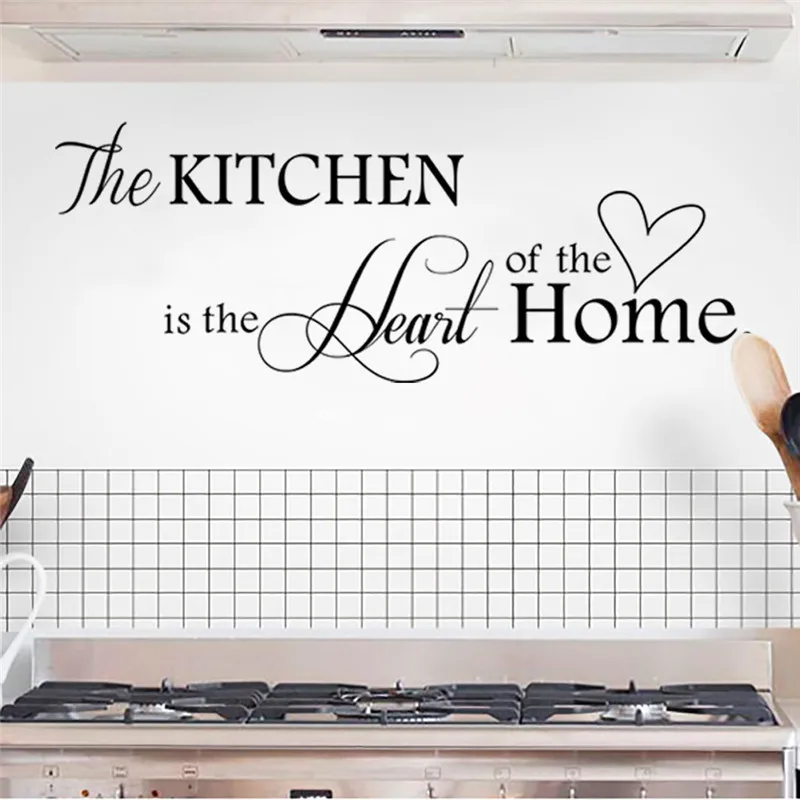 

The Kitchen is Heart of the Home Letter Wall Sticker Home Decor DIY wall decals art home decor