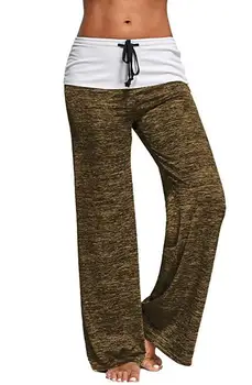 

Causal Women Autumn Flower Print Pants 2018 Drawstring Wide Leg Pants Loose Straight Trousers Long Female Plus Size Trousers