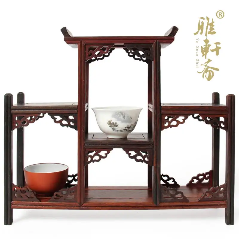 

Blackwood wood shelf mahogany crafts stone base frame table teapot antique mahogany base