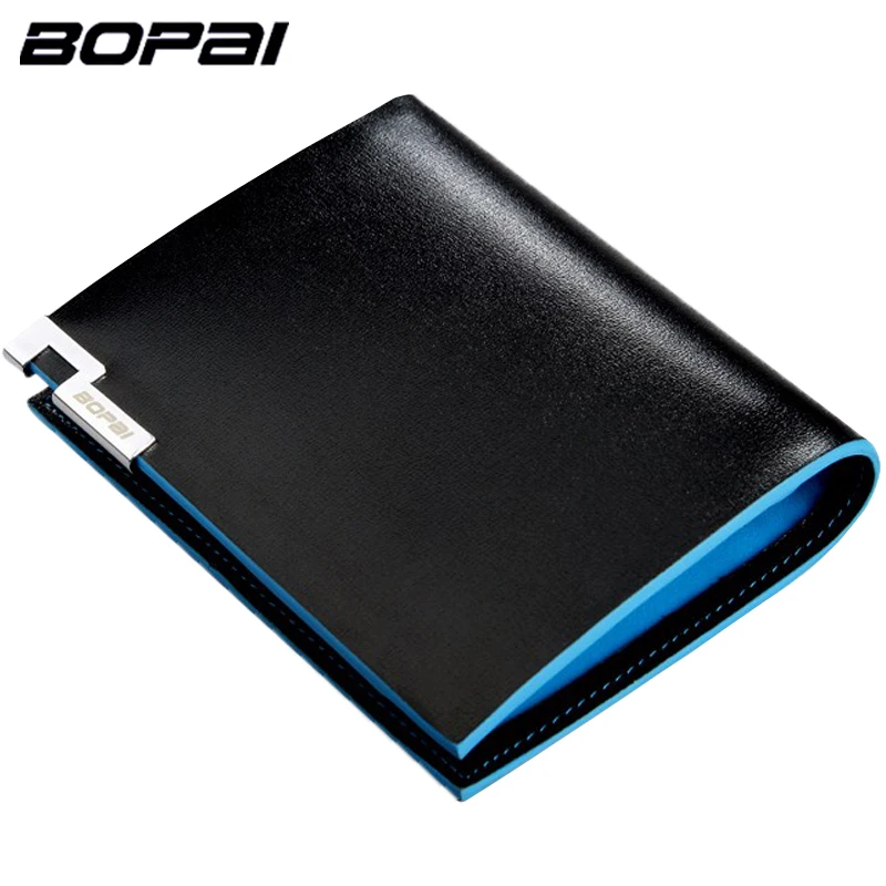 Best buy ) }}BOPAI Genuine Leather Short Purse Soft Genuine