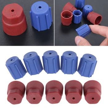 

13mm+16mm AC Charging Port cap High Low Corrosion resistance Interior Accessory Protector 10pcs Set Service Cover Red+Blue