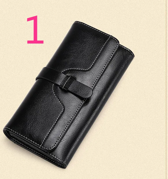 

Top cowhide hand-stitched women's wallet