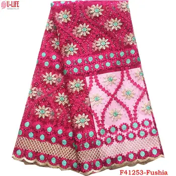 

Clearance Hot Selling Swiss cord lace African guipure french lace fabric 2019 lace fabrics high quality for wedding dress F1253