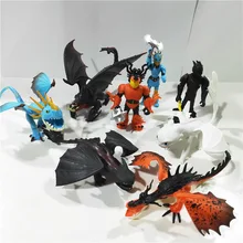 New 8 Pieces/Lot How to Train Your Dragon 3 Toothless Light Fury Night Fury Action figure White Dragon Toys Children's gift
