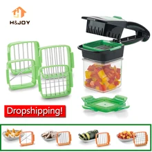 

4 Blades Nicer Quick Stainless Steel Vegetable Dicer Chopper Multi-functional Onion Vegetable Cutter Slicer Shredders & Slicers