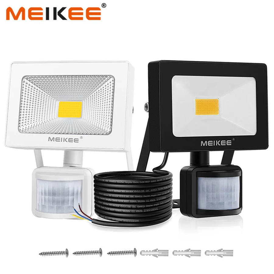 

10W COB LED Sensor Flood Light AC110V 220V Outdoor LED Floodlights Waterproof Wall Reflector Projector Lamp Spotlight For Garden