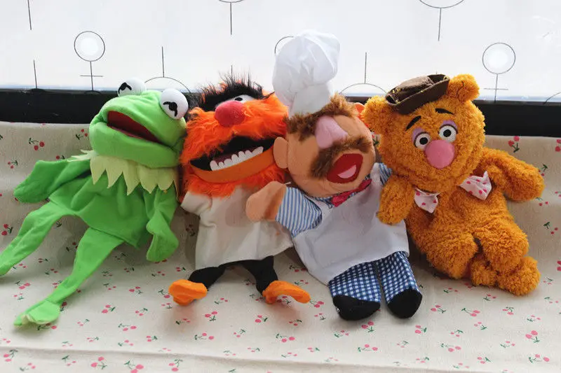 Игрушка марионетка Disney плюшевая лягушка медведь Фоззи мисс свинья гонзо 28 см|kermit