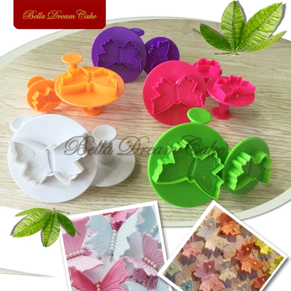 

4pcs/set Butterfly Plunger Cupcake and Cracker Cutter, Decorating Tools for Wedding Cake, Kitchen Bakeware Wholesale no.58