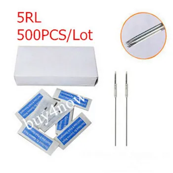 

500pcs Sterilized Permanent Makeup Needle 5R Prong Needle for Eyebrow Pen Professional Tattoo Machine Needles