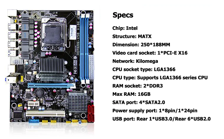Комбинированная материнская плата HUANAN ZHI X58 с кулером USB3.0 LGA1366 Xeon X5560 процессор ОЗУ