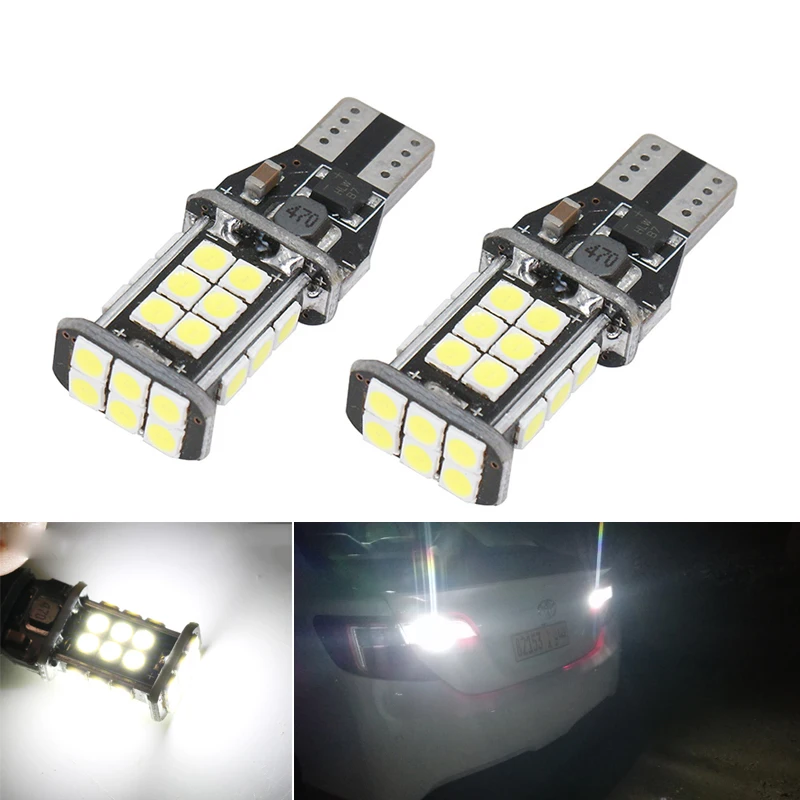 Автомобильная резервная ксеноновая лампа T15 W16W 3030 LED Canbus без ошибок белый свет для