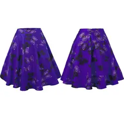 Летние женские винтажные Ретро атласные Цветочные плиссированные юбки Стиль Высокая талия A-Line юбка-пачка средней длины