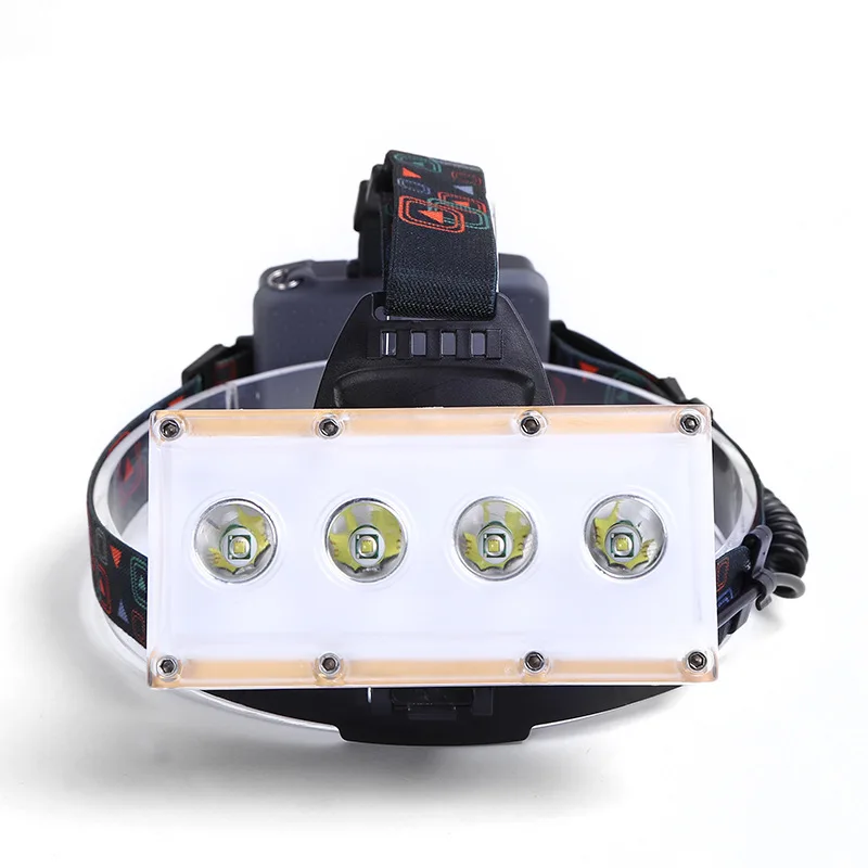 AIMIHUO rechargeable 4 LED light headlights outdoor waterproof lighting