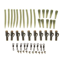 50 шт. терминал Карп рыболовные снасти безопасные свинцовые зажимы с штырьками хвост резиновые трубки анти запутывание рукава быстрая замена поворотный