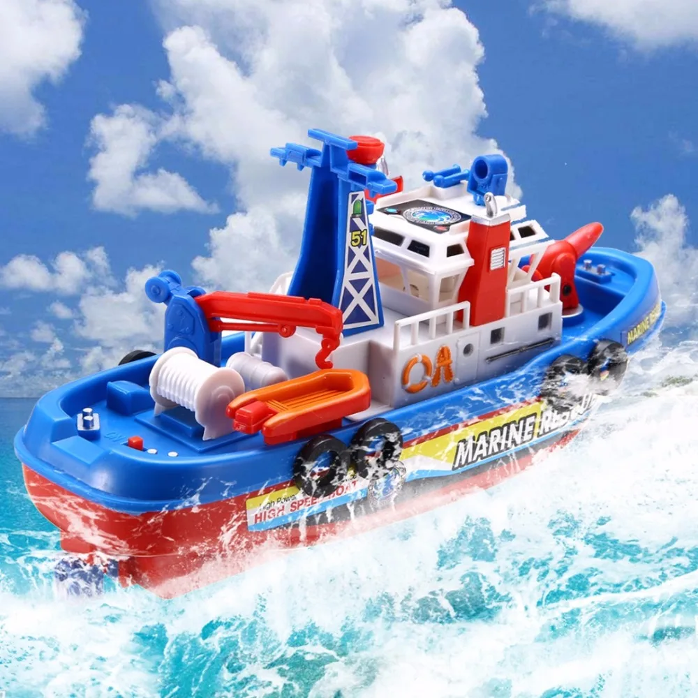Малыш детская игрушка для ванны лодка спасательные брызги+ аттракционы в воде время брызги корабль для мальчиков подарок Mayitr