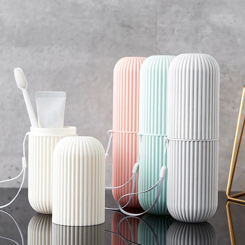 

Portable ToothBrush Storage Box Travel Camping Toothbrush Case Cover Safety Health Bathroom Storage Organizer Box Wash Cup