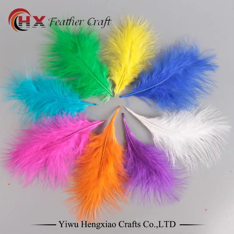 4-6 inch Turkey Feather DIY Craft Plumage Carnival 36 colour 100pcs 10-15cm