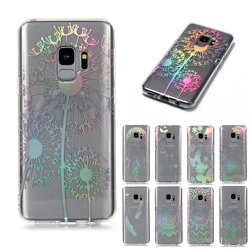 

HEMASOLY Case For Samsung S9 Case Silicone For Samsung Galaxy S8 S9 Plus S6 S7 Edge S5 S4 S3 Soft Case Colorful Laser Shell