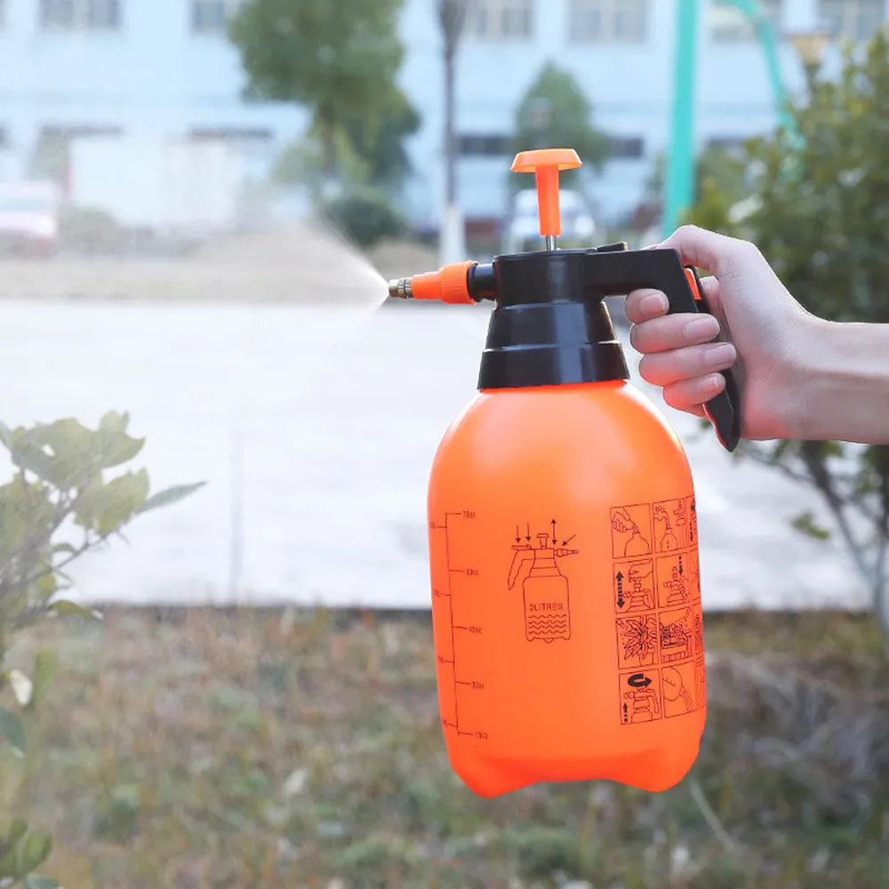 Garden 2L Pneumatic Automatic Sprayer Orange Bottle Watering Pot Garden Sprinkler irrigation Sprinkler z0620#30