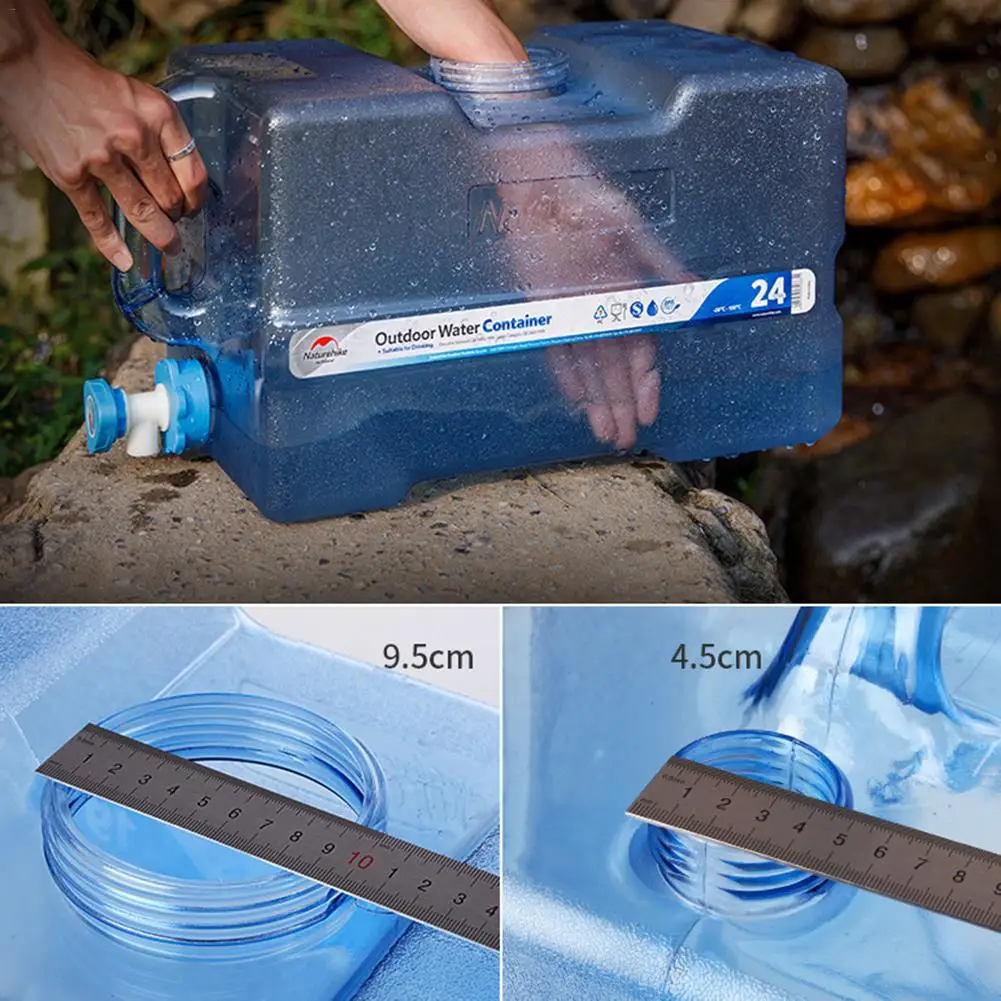 Tanque de Água de Grande Capacidade ao ar Recipiente de Água Chaleira de Condução com Torneira Transporte da Gota Balde Livre Portátil Camping Piquenique 24l 15 Bolsas de água