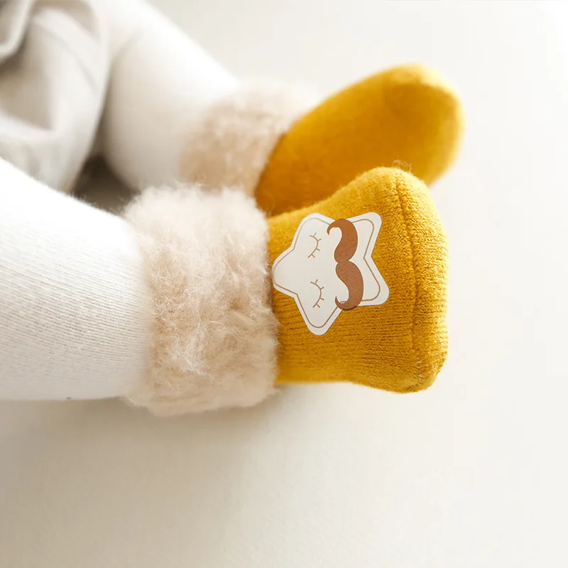 SFW-013 3 шт. милые детские носки с рисунком пот Носки зима Носки для маленьких девочек и мальчиков для От 1 до 5 лет