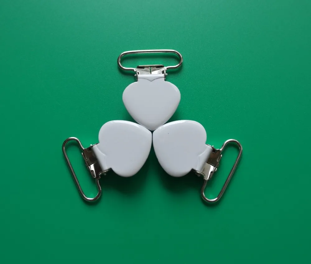 Esmalte da Forma do Coração do Metal Polegada Suspender Passy Binky Chupeta Clip Holder Mitten Webbing Gancho Artesanato 128 Pçs - Lote Mix 16 Cores 1 4 Cheap Componentes p joias