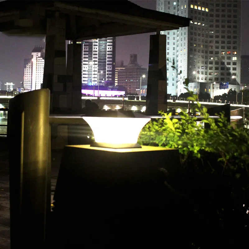 Cerca de Luz da Lâmpada Paisagem à Prova Decorações do Jardim da Lâmpada Solar Powered Convés Quadrado d' Água Ip65 Veiw Paisagem Led Pós Cap 4 Prova D' Água IP65 veiw Decorações Do Jardim Da Lâmpada Paisagem