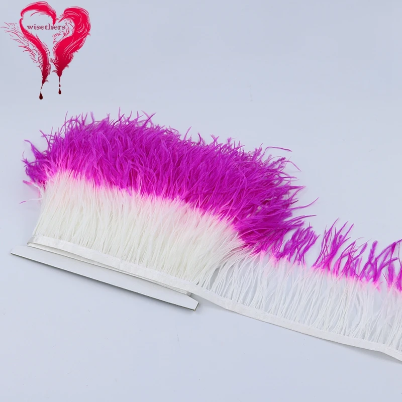 3 white and rose ostrich trims 4