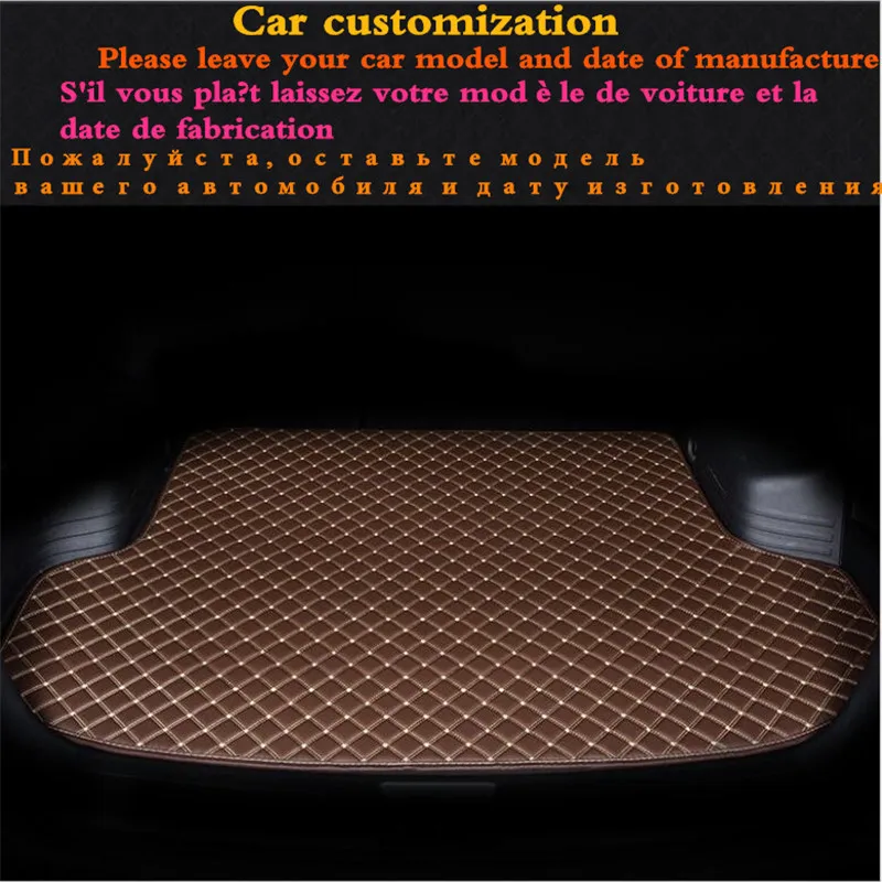 

Custom fit High side car Trunk mats for all Ford Focus 2007-2019 leather Durable waterproof carpet Cargo Liner