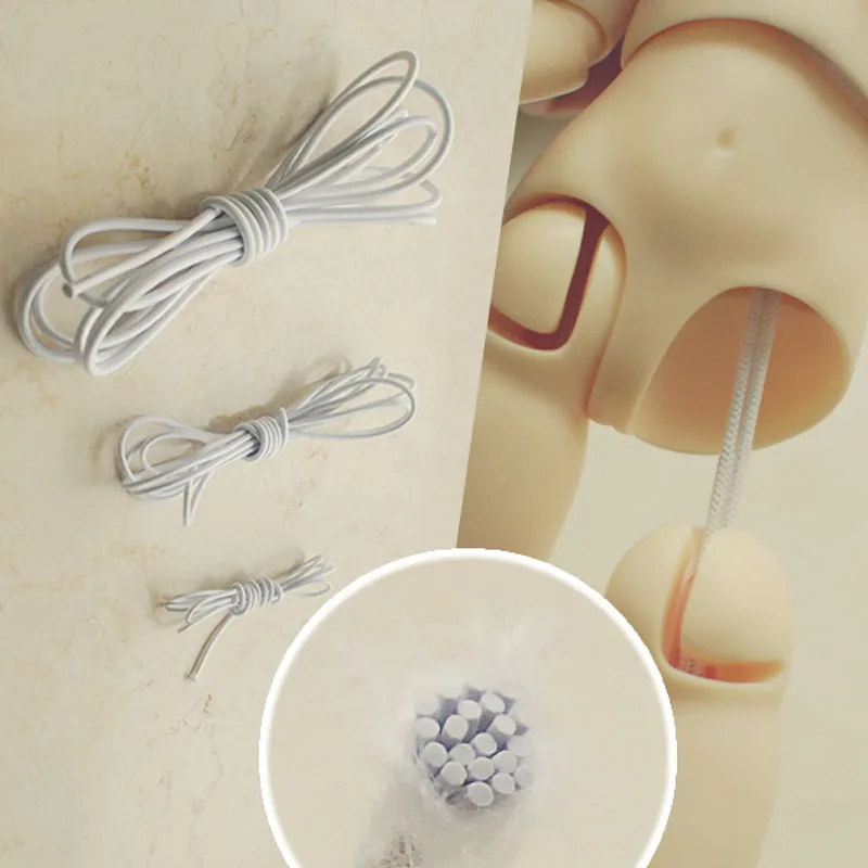 

1Meter 2mm/3mmm/4.5mm 1/3 1/4 1/6 1/8 BJD Assembly Rubber band for SD YOSD BJD Doll Body Assembly Tools Doll accessories