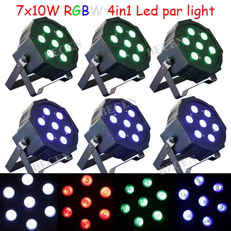6pcs rgbw 4 in 1 cheap led par light 7x10W par led spot light DJ Light