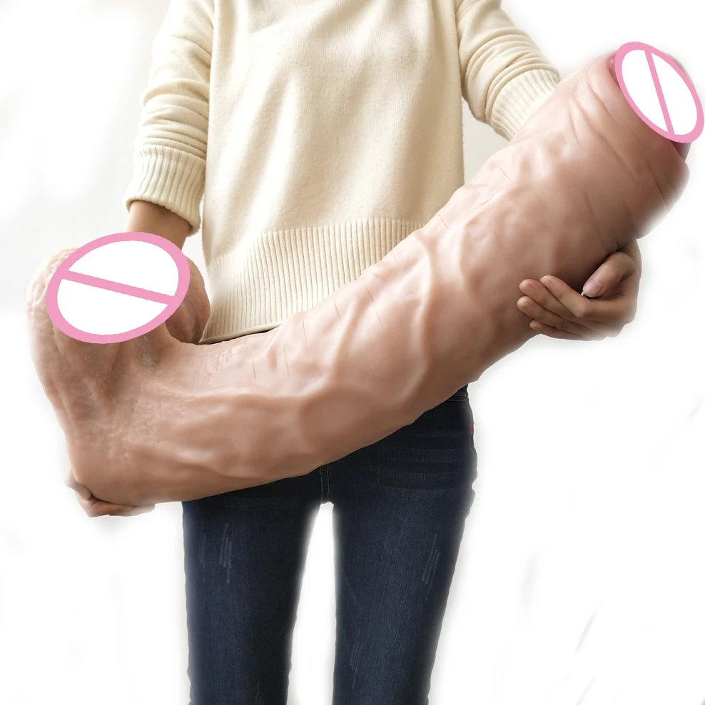 FAAK длинный гигантский фаллоимитатор 66 см * 15 5 foreskin большой обхват Супер огромный