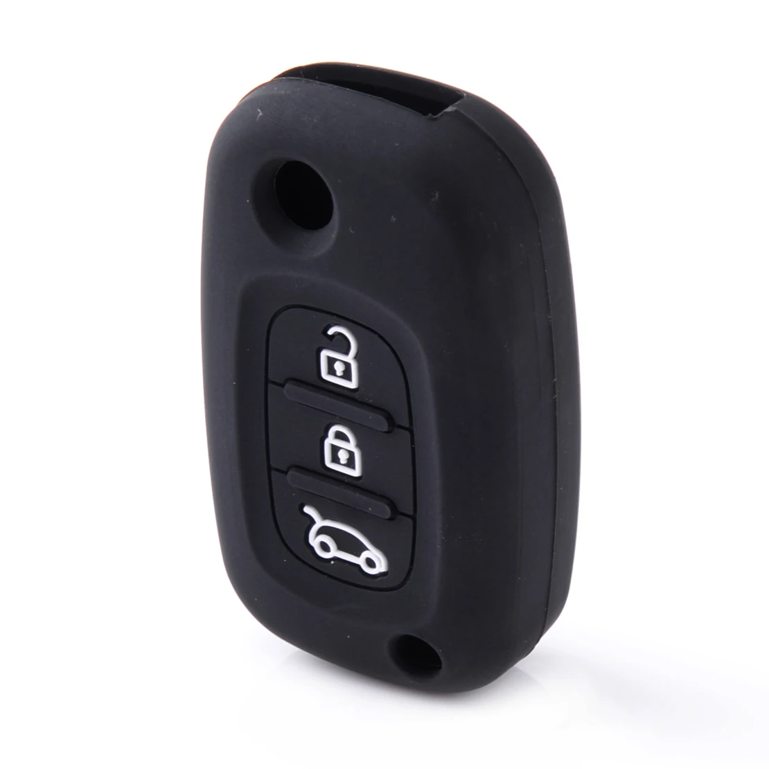 Черный силиконовый чехол DWCX для Renault Clio Kangoo 2007 2009 Fluence 2011 2017 Megane 2005 2010|fob cover|key case for