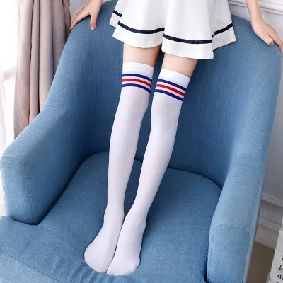 Dress-Up-America Red & White Striped Knee Socks – One Size Fits Most Kids & Teens - View #11