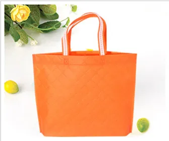 Простой Модный нетканый мешок выставочная ручная сумка для супермаркета хозяйственная сумка - Цвет: Orange