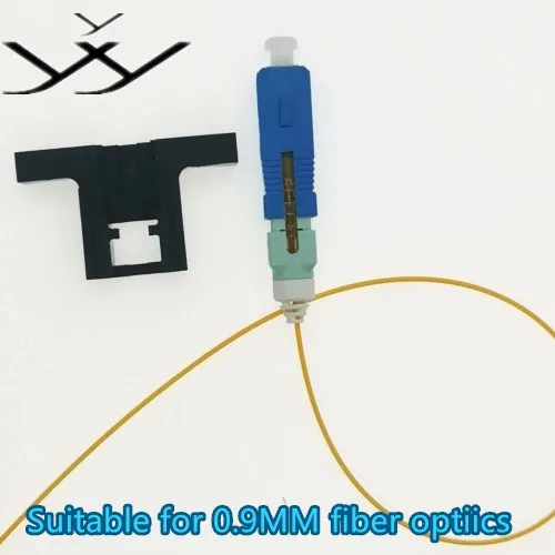 

GX 100Pcs/Lot FTTH SC UPC single-mode fiber optic quick connector FTTH Fiber SC\UPC0.9MM Suitable for 0.9MM fiber optiics