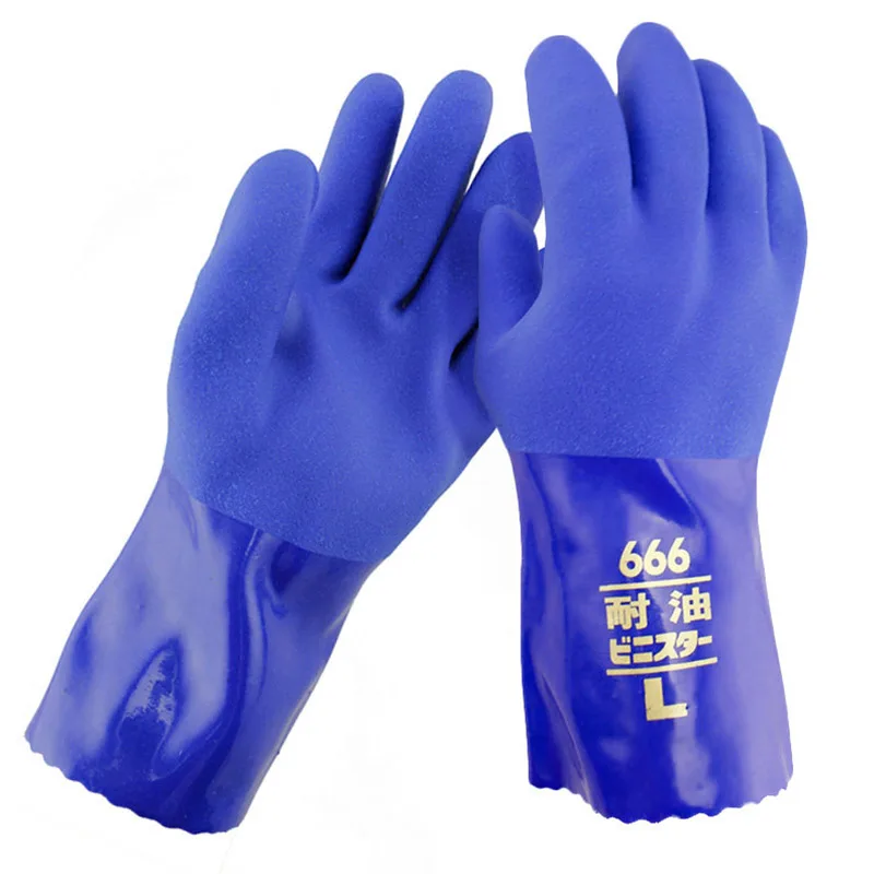 TOWA666 защитные маслостойкие перчатки защитные противоскользящие ПВХ оборудование для масляной печати-защитные износостойкие перчатки толстые промышленные