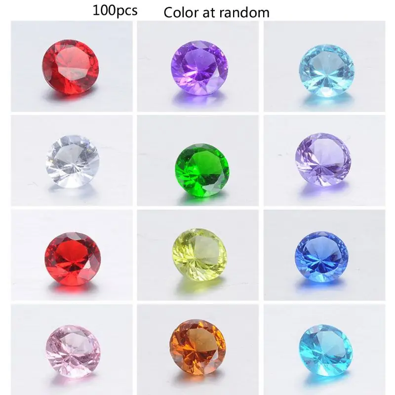 

100Pcs Mixed Color 4MM Loose Beads Cubic Zirconia Crystal Birthstones