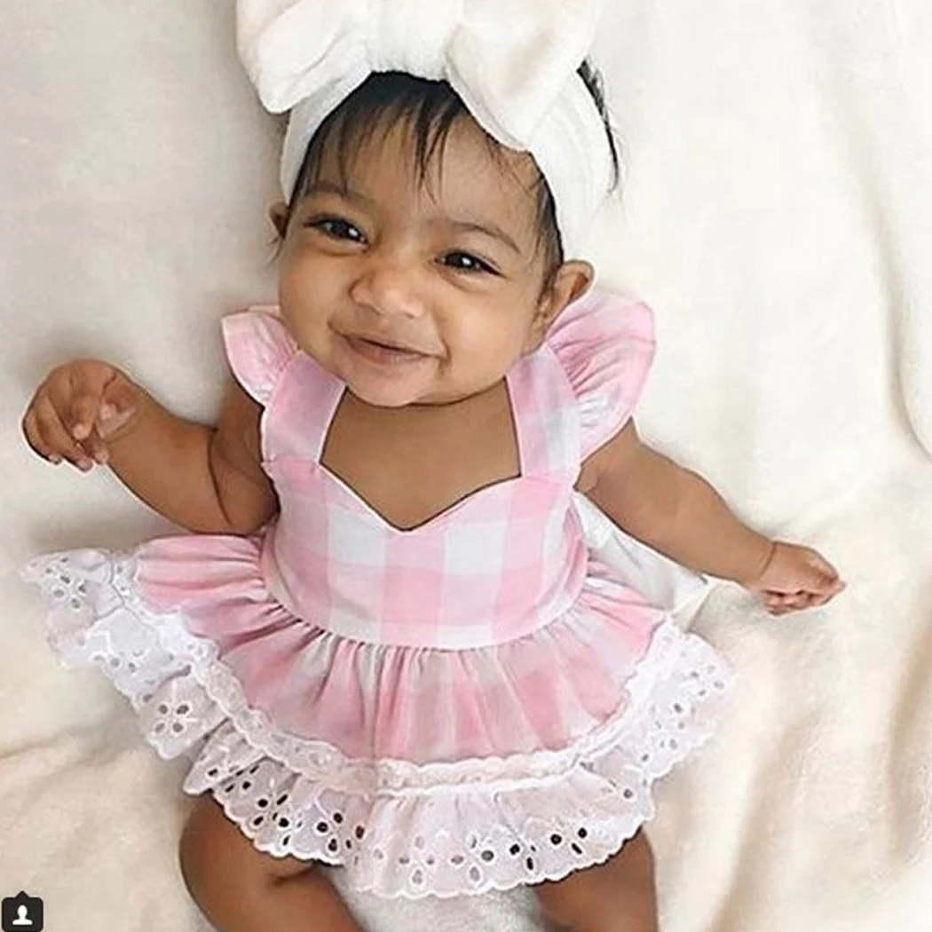 2PCS Summer Newborn Infant Baby Girls Sets Summer Princess Bowknot