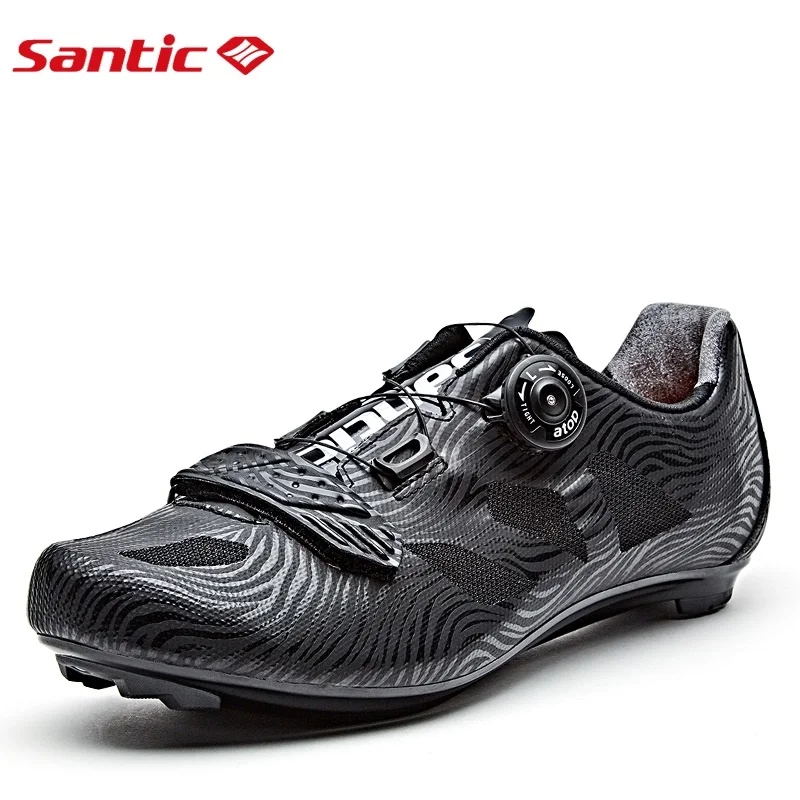 

Santic Men Cycling Shoes Lightweight Road Bike Shoes Lace-up Nylon Sole Cycling Racing Team Bicycle Sneakers Breathable Upper