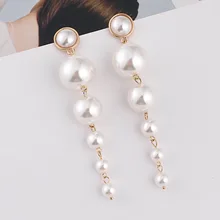 Pearl Earrings Cost And Get Free Shipping On Aliexpress Hyperbole Pearl Stud Earrings Female Costly Temperament Joker Nightclub Exaggerated For Women