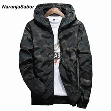 NaranjaSabor Spring Autumn Mens Casual Camouflage Hoodie Jacket Men Waterproof Clothes Men’s Windbreaker Coat Male Outwear 4XL