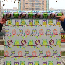 Витражное окно пленка Мультфильм Сова Птицы декоративная матовая статическая пленка стеклянная наклейка Детская комната Декор для дома широкий 30/35/40/45/60