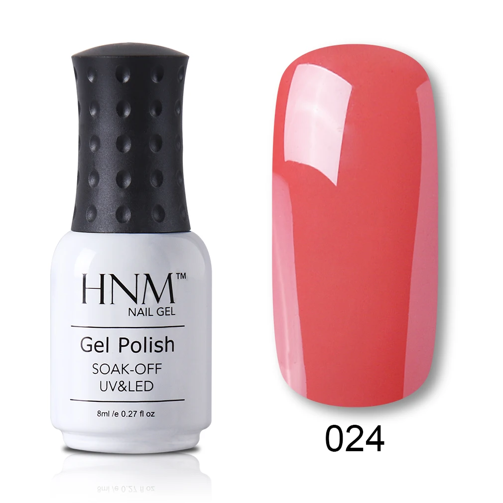 HNM 8 мл Лак для ногтей чистый Гель-лак для ногтей Vernis полуперманентное верхнее покрытие Базовое покрытие маникюрный лак штамповочная краска Гель-лак гибрид - Цвет: 024