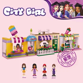 

XINGBAO 12008 New Toys City Girls Series The Campus Commercial Street Set Building Blocks Bricks Funny Birthday Girls Kids Toys