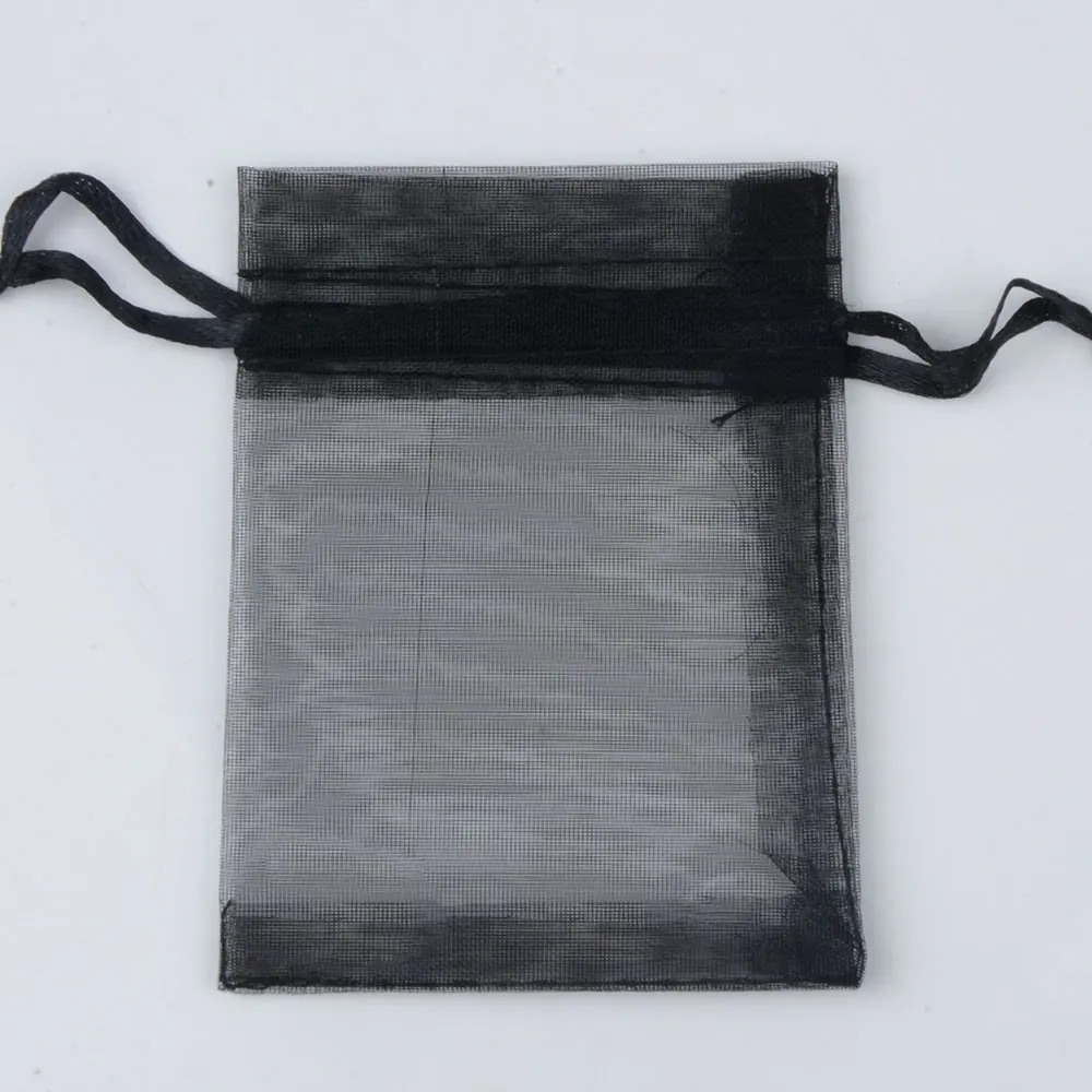 No.2 Black 200 шт./пакет 15x20 см 17x23 см(20x30 см выбор 21 Цвета органза сумки складные подарочные сумки и чехлы - Цвет: No.2 Black
