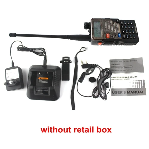 BaoFeng UV-5RE Plus рация 128CH Двухдиапазонная VHF 136-174MHz& UHF 400-520MHz трансивер двухстороннее радио портативное переговорное устройство - Цвет: without retail box