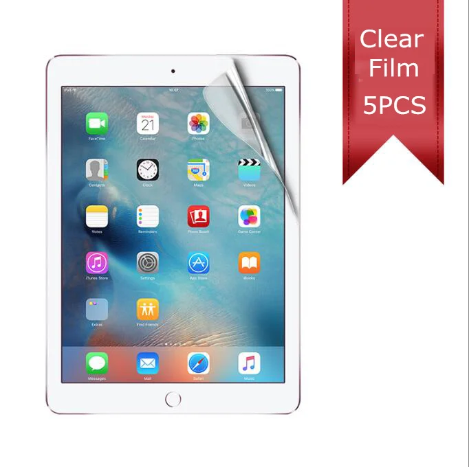 

5PC/Pack hd clear film for 2017 ipad air 1 2 Pro 9.7 anti scrath clear screen protector can track online and carton package