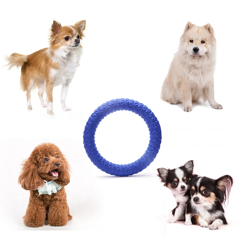 كلب لعبة تدريب تحلق أقراص حلقة الكلب مضغ الأسنان لعب الكلب المحمولة في الهواء الطلق التفاعلية التدريب للشركات الصغيرة كلاب متوسطة وكبيرة ال...